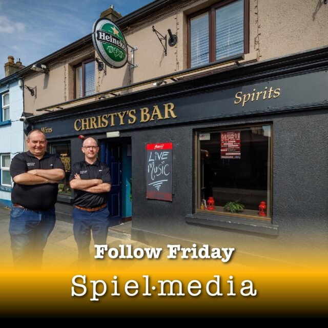 🙌✨ Follow Friday ✨🙌
It’s that time of the week where we shine a light on businesses we love working with — and ones we’d love to work with in the future 👀
This week, we’re giving a shoutout to Christy's Bar - @christysbar22.  Liam and Anthony Morrisson are 4th generation publicans and the owner operators of Christy's Bar. Alan and Sean have enjoyed working with the lads and enjoying pints there while watching a match.

At Spiel Media, we’re all about building connections, telling stories, and supporting ambitious brands.
Who else should we be following?
Tag a business below that deserves a bit of extra attention — or one you think we should collaborate with next 👇
Because great stories are everywhere…
What’s your story?

#FollowFriday #SpielMedia #WhatsYourStory #SupportLocal #BusinessCommunity #CreativeAgency