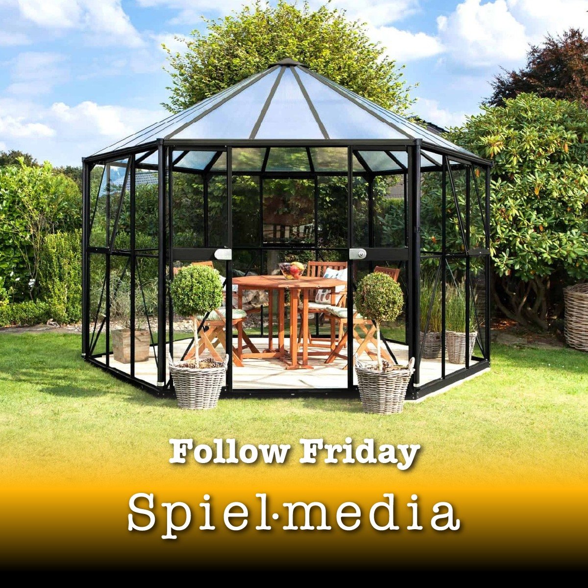 🙌✨ Follow Friday ✨🙌
It’s that time of the week where we shine a light on businesses we love working with — and ones we’d love to work with in the future 👀

This week, we’re giving a shoutout to A1 Greenhouses - @a1greenhouses. Wouldn't we all love to have one of these beauties in our back garden! 

At Spiel Media, we’re all about building connections, telling stories, and supporting ambitious brands.
Who else should we be following?
Tag a business below that deserves a bit of extra attention — or one you think we should collaborate with next 👇
Because great stories are everywhere…
What’s your story?

#FollowFriday #SpielMedia #WhatsYourStory #SupportLocal #BusinessCommunity #CreativeAgency